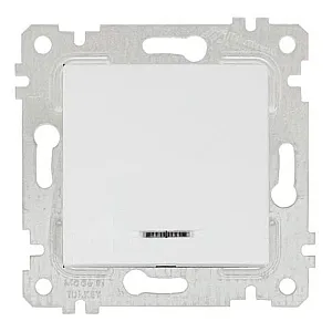 Выключатель Mutlusan Rita 2200-415-0101 1 клавиша с подсветкой белый