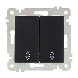 Переключатель Mutlusan Rita 2200-404-0184 2 клавиши черный матовый