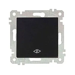 Выключатель промежуточный Mutlusan Rita 2200-408-0184 1 клавиша 10А черный матовый