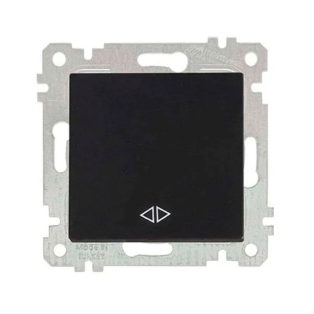 Выключатель промежуточный Mutlusan Rita 2200-408-0184 1 клавиша 10А черный матовый