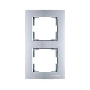 Рамка Mutlusan Rita 2220-800-2282 2 поста вертикальный монтаж нержавеющая сталь