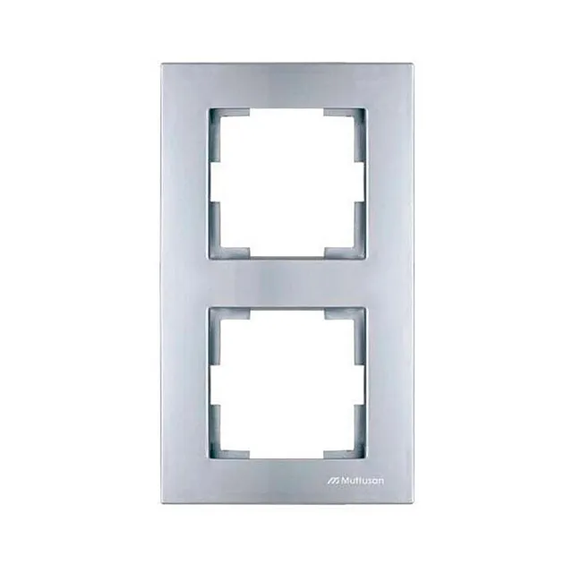 Рамка Mutlusan Rita 2220-800-2282 2 поста вертикальный монтаж нержавеющая сталь