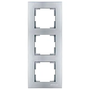 Рамка Mutlusan Rita 2220-800-2382 3 поста вертикальный монтаж нержавеющая сталь