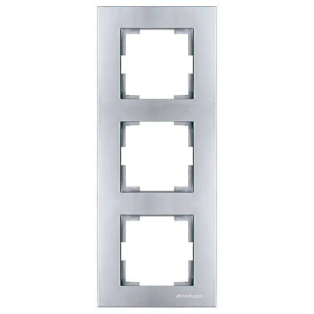 Рамка Mutlusan Rita 2220-800-2382 3 поста вертикальный монтаж нержавеющая сталь