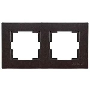 Рамка Mutlusan Rita 2220-800-1284 2 поста горизонтальный монтаж черный матовый