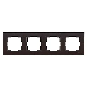 Рамка Mutlusan Rita 2220-800-1484 4 поста горизонтальный монтаж черный матовый