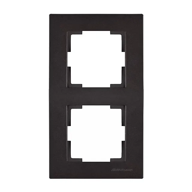 Рамка Mutlusan Rita 2220-800-2284 2 поста вертикальный монтаж черный матовый