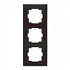 Рамка Mutlusan Rita 2220-800-2384 3 поста вертикальный монтаж черный матовый