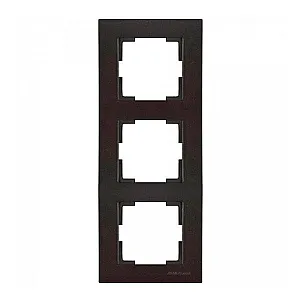 Рамка Mutlusan Rita 2220-800-2384 3 поста вертикальный монтаж черный матовый