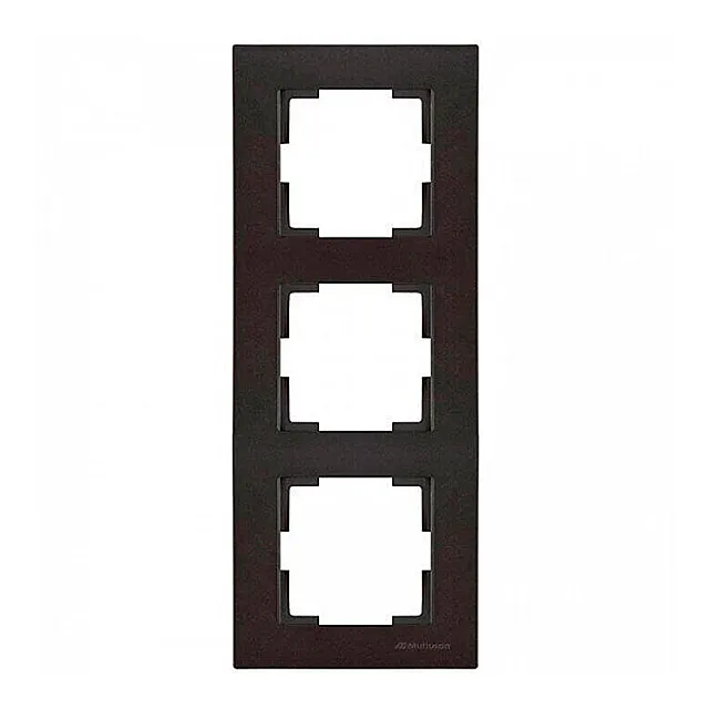 Рамка Mutlusan Rita 2220-800-2384 3 поста вертикальный монтаж черный матовый