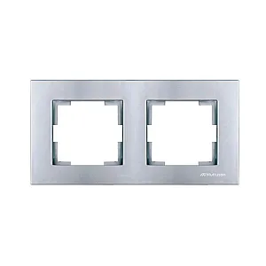 Рамка Mutlusan Rita 2220-800-1282 2 поста горизонтальный монтаж нержавеющая сталь