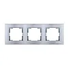 Рамка Mutlusan Rita 2220-800-1382 3 поста горизонтальный монтаж нержавеющая сталь