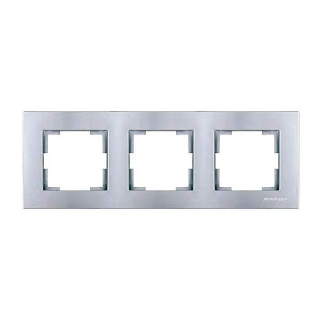 Рамка Mutlusan Rita 2220-800-1382 3 поста горизонтальный монтаж нержавеющая сталь