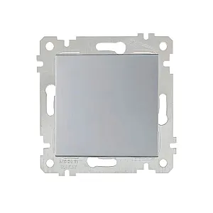 Выключатель Mutlusan Rita 2200-401-0182 1 клавиша 10А нержавеющая сталь