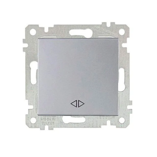 Выключатель промежуточный Mutlusan Rita 2200-408-0182 1 клавиша 10А нержавеющая сталь