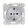 Розетка Mutlusan Rita 2200-600-0282 2P+E нержавеющая сталь
