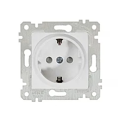 Розетка Mutlusan Rita 2200-605-0201 2Р+Е защитные шторки белая