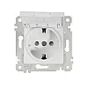 Розетка Mutlusan Rita 2200-611-0201 2Р+Е с крышкой защитные шторки белая