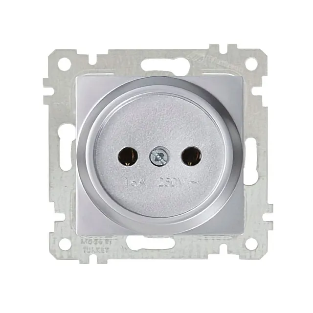 Розетка Mutlusan Rita 2200-601-0282 2P нержавеющая сталь