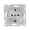 Розетка Mutlusan Rita 2200-605-0282 2P+E защитные шторки нержавеющая сталь