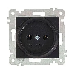 Розетка Mutlusan Rita 2200-601-0284 2Р черный матовый