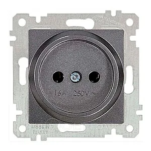 Розетка Mutlusan Rita 2200-601-0295 1 место 2P без заземления дымчатый
