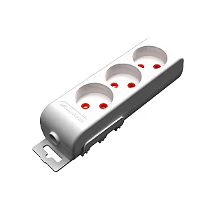 Колодка розеточная Mutlusan 175-390001-00-00 3*2р со шторками белый