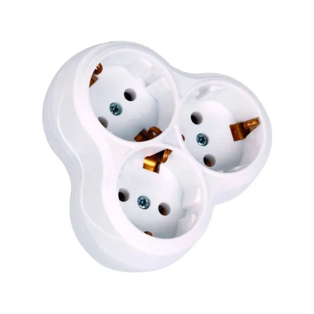 Разветвитель Horoz 300.000.707 3 гнезда с заземлением