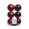Набор шаров елочных Decoris Oxblood 8 см 6 шт