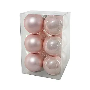 Набор шаров елочных Blush Pink 6 см 12 шт