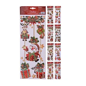 Наклейки на окна Новогодние фигурки 30*21 см