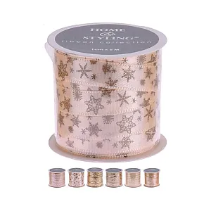 Лента новогодняя декоративная код 245978 1 см*5 м