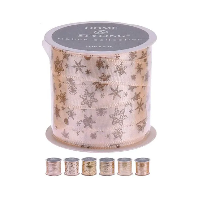 Лента новогодняя декоративная код 245978 1 см*5 м