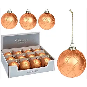 Шар елочный Classic Gold 8 см стекло в ассортименте