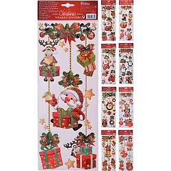 Наклейки на окна Koopman Новогодние фигурки 42*15 см