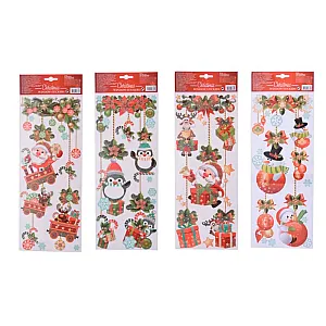 Наклейки на окна Koopman Новогодние фигурки 42*15 см