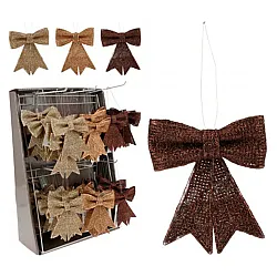 Украшение елочное Бантик AWR203060 шоколад/янтарь