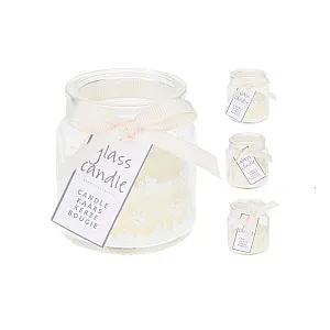 Свеча новогодняя 916229 в стеклянном подсвечнике 6*6.5 см