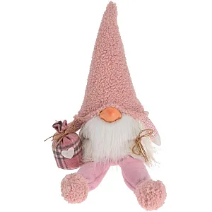 Украшение новогоднее Гномик сидящий 23*14*49 см