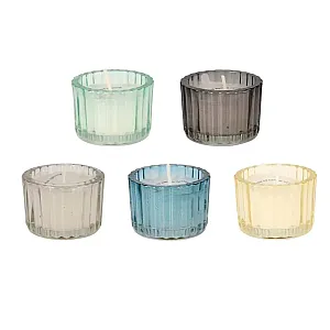 Подсвечний код 936439 стеклянный со свечей 5*4 см