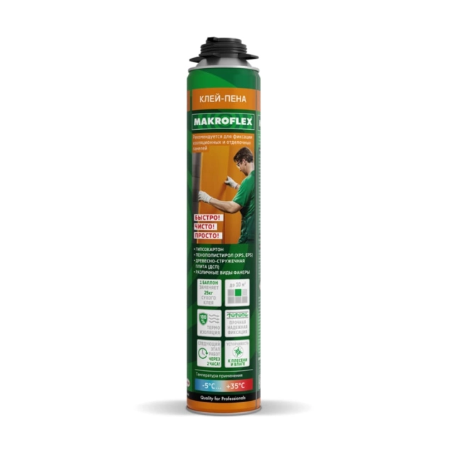 Клей-пена Makroflex 2960380 профессиональная 850 мл Клей-пена Makroflex 2960380 профессиональная 850 мл