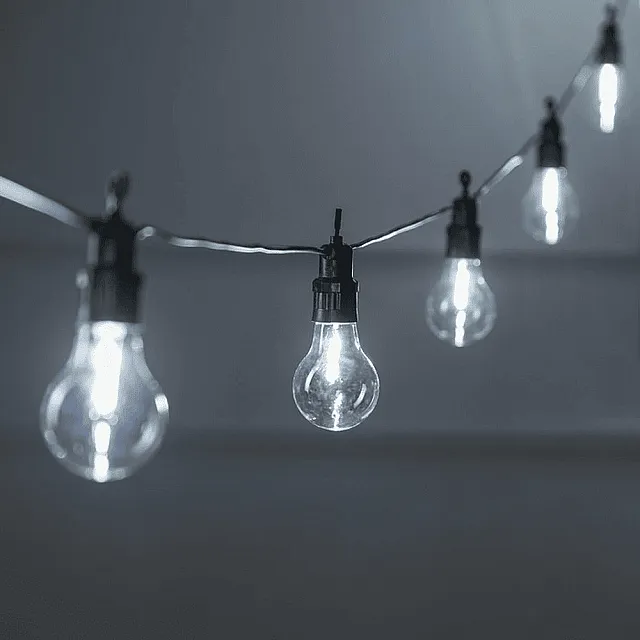 Гирлянда Luazon Lighting Белт Лайт Decor темная нить 10 ламп 5 м белое свечение