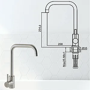 Смеситель для кухни AV Engineering AVZAR4-B304-006 SUS 304 серия ZAR  D35