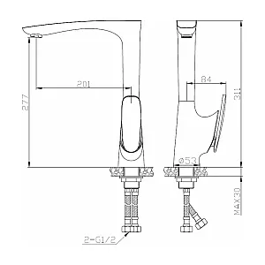 Смеситель для кухни AV Engineering AVZAL4-A223-248 серия ZAL D35
