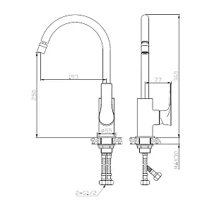 Смеситель для кухни AV Engineering AVJAR4-A236-264 D35