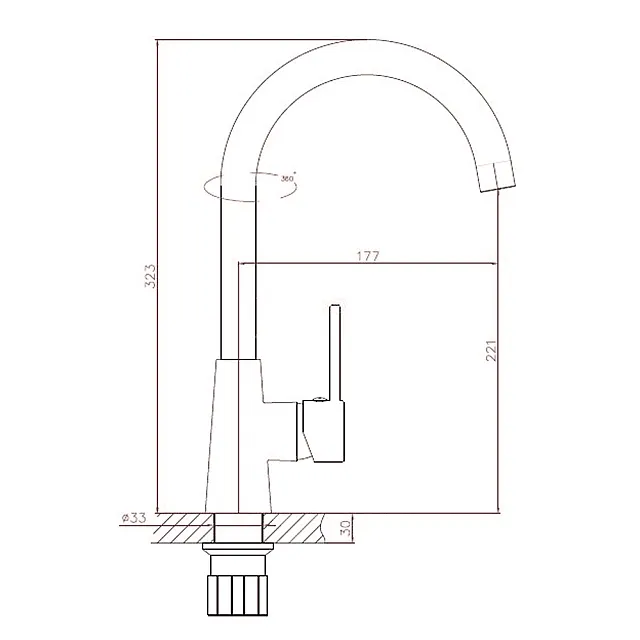 Смеситель для кухни AV Engineering AVHOP4-A996-648 D35