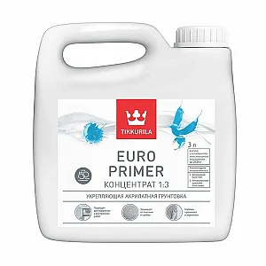 Грунтовка Tikkurila Euro Primer 1:3 акрилатная 3 л