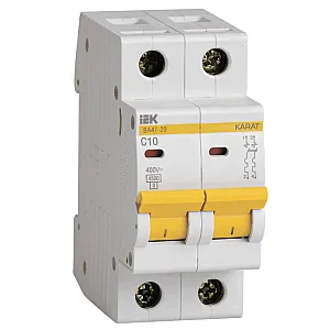 Автоматический выключатель IEK ВА47-29 MVA20-2-010-C 2P C 10А 4.5кА
