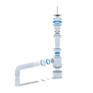 Сифон АНИ пласт A0115 для мойки бутылочный 1 1/2
