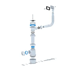 Сифон АНИ пласт A0140S для мойки бутылочный 1 1/2
